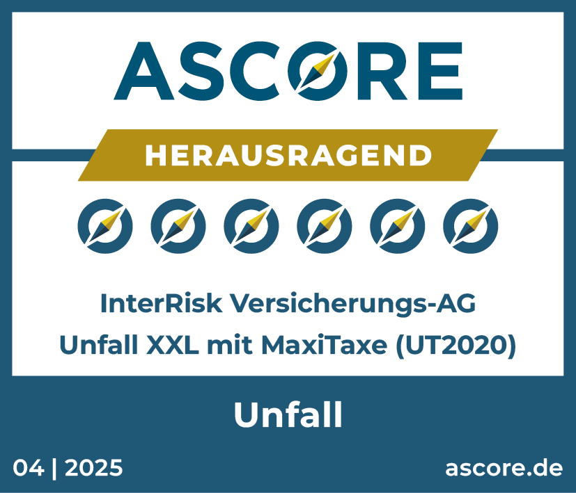 Qualitätssiegel Unfall XXL mit MaxiTaxe: ascore - herausragend