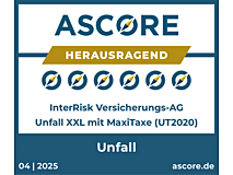 Qualitätssiegel Unfall XXL mit MaxiTaxe: ascore - herausragend