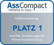 Qualitätssiegel Unfall Platz 1 bei AssCompact Trends